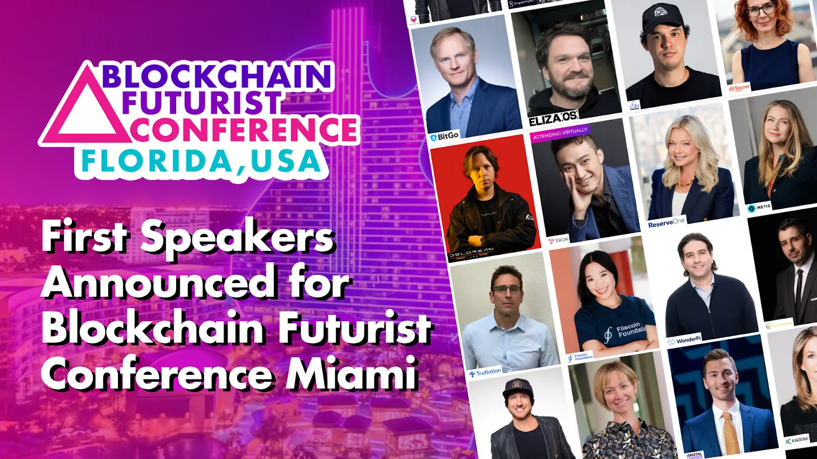 First Speakers Announced for Blockchain Futurist Conference Miami