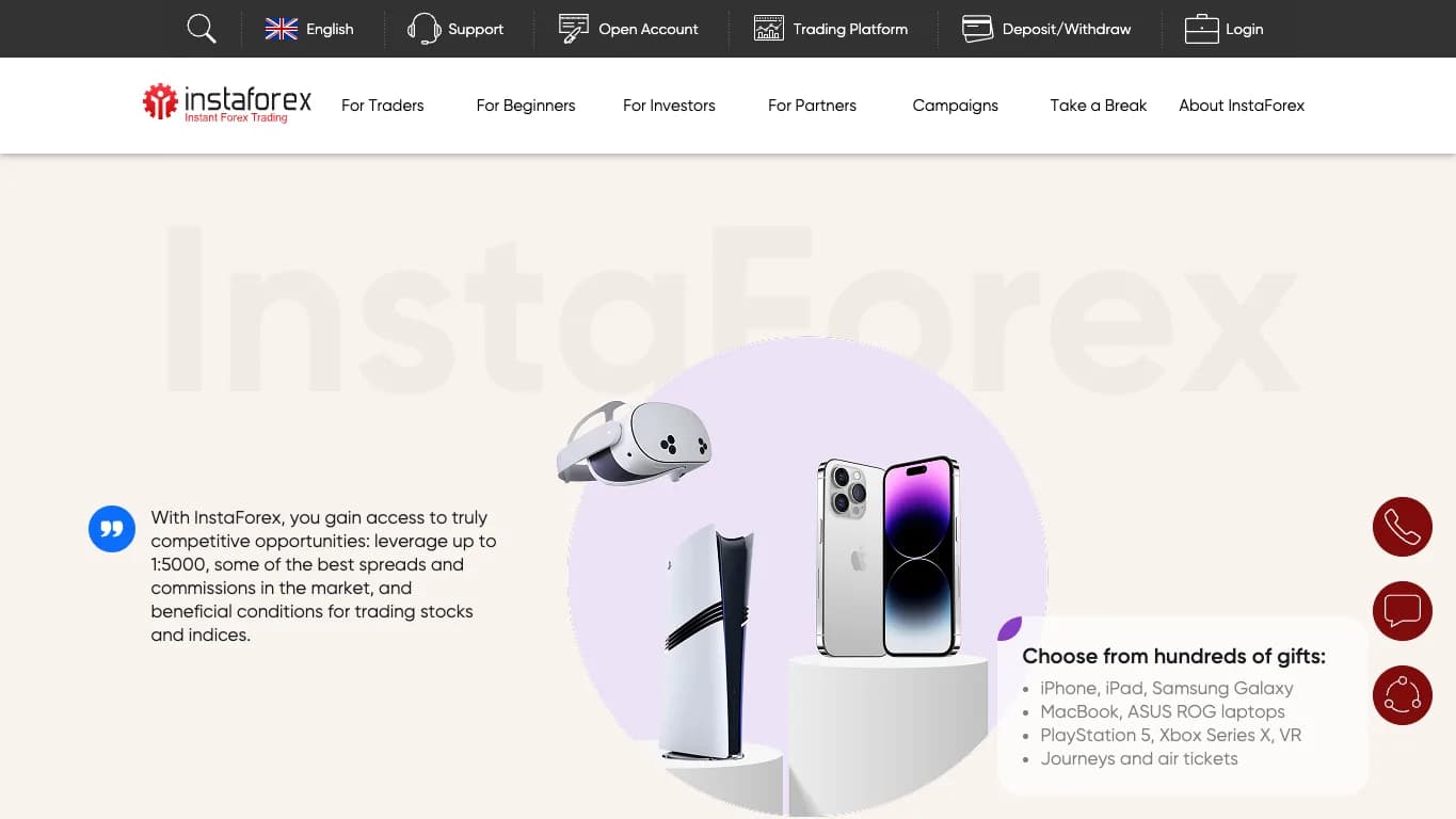 InstaForex website