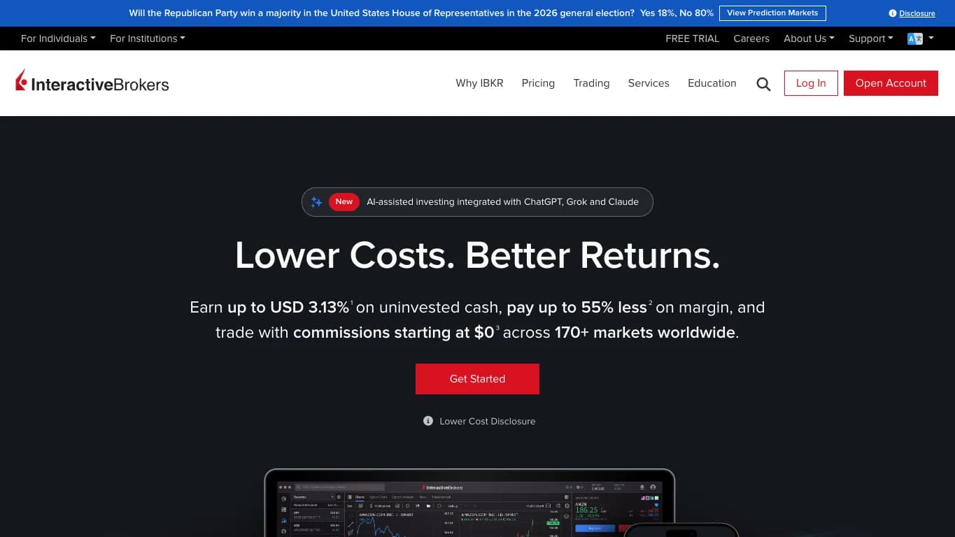 Interactive Brokers website
