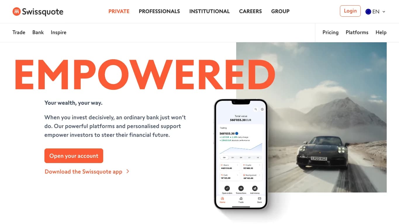 Swissquote website