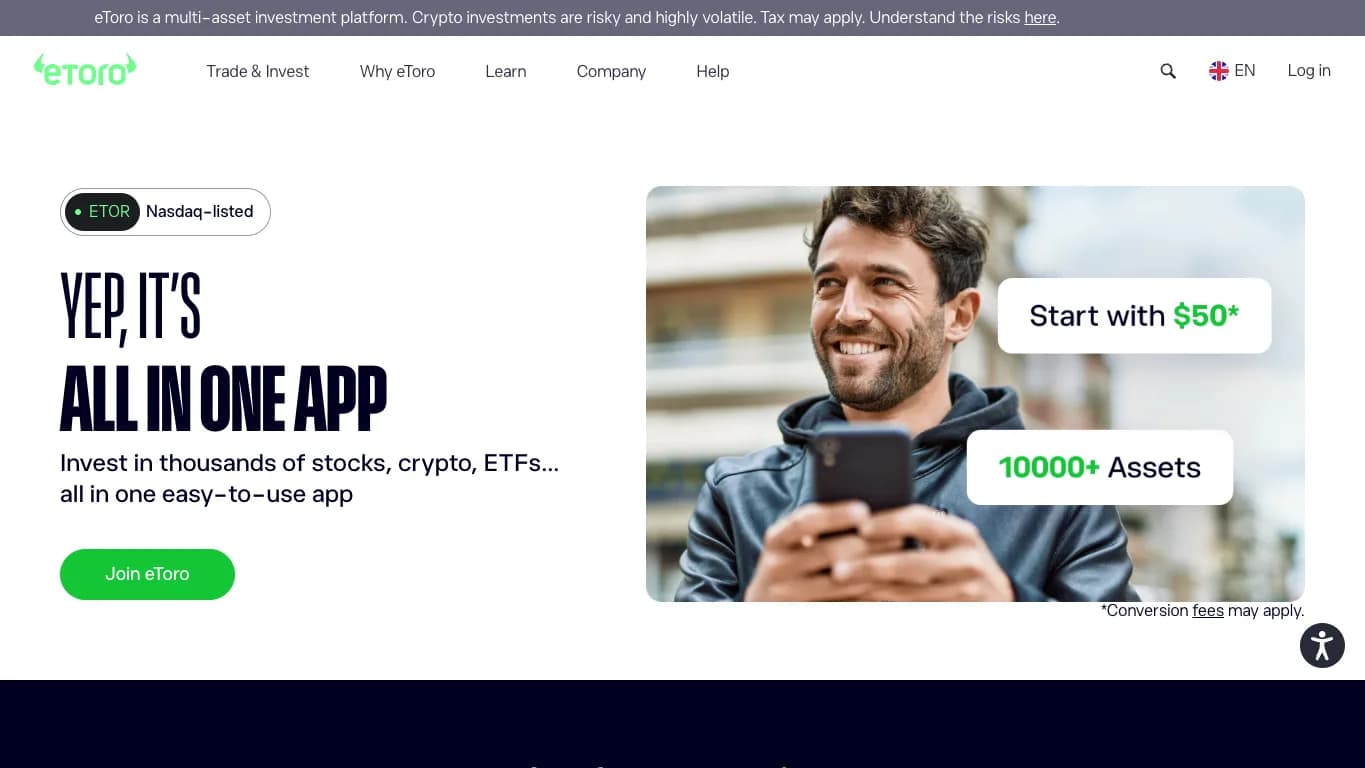 eToro website